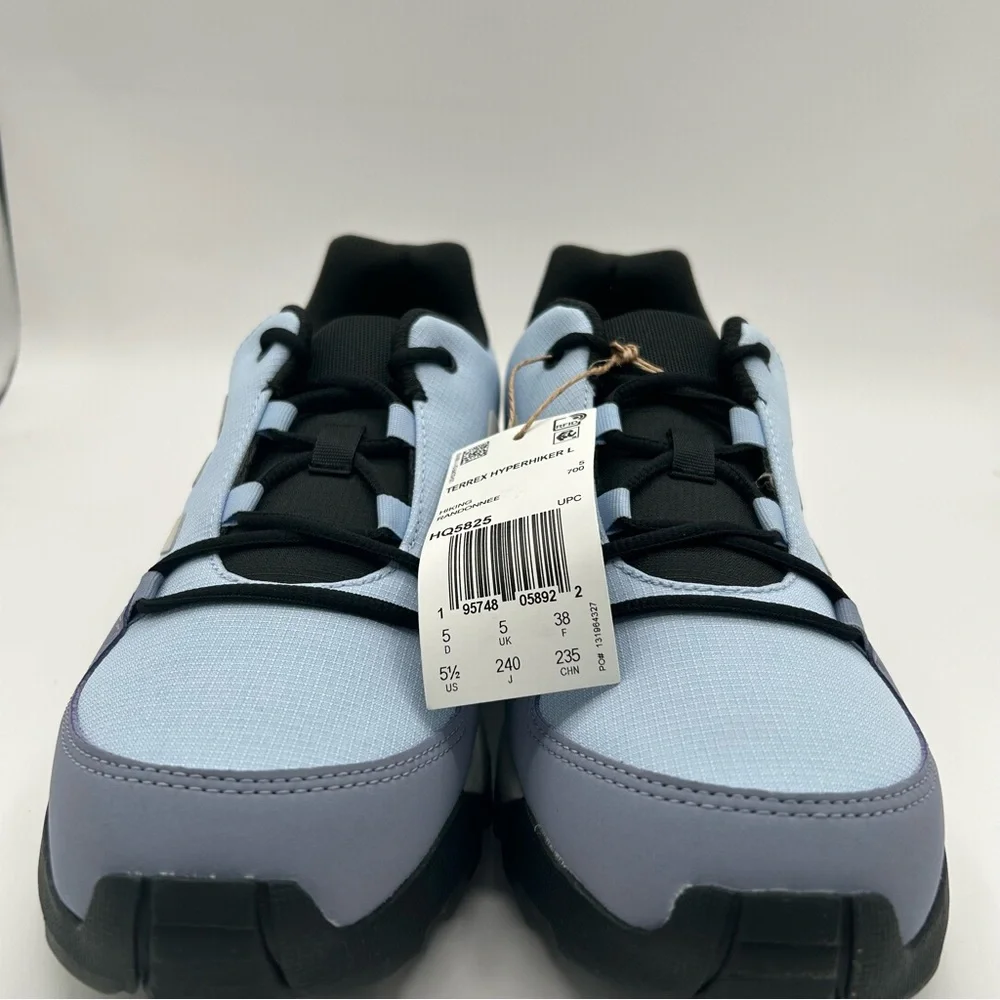 adidas Terrex Hiker Walking Shoe, Blue Dawn/Grey One/Solar Gold, 5.5 US Big Kid